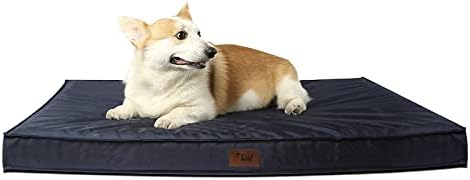 Tail Stories Outdoor All Weather Dog Bed, Waterproof Dog Bed for Large Dogs, Orthopedic Egg Foam Pet Bed with Washable and Removable Oxford Cooling Cover