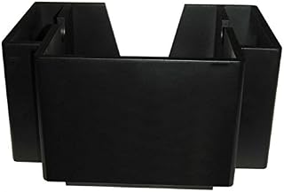 Wooden Classic Black 2 Pocket Napkin Bar Caddy Straw Holder