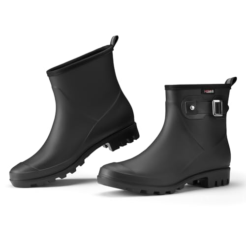 HISEA Fashion Ankle Rain Boots