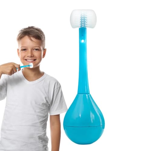 子供の歯ブラシ、子供のための3面の歯ブラシ - 3面トレーニング歯ブラシ | 2?12歳のU字型口腔歯クリーニングツールは、一度にすべての側面をきれいにします
