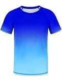 WISMBOX UV Shirt Kinder Kurzarm Badeshirt, UPF 50+ Jungen Schwimmshirt, Schnelltrocknend Rashguard Top für Schwimmen Wassersport