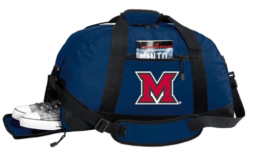 Miami RedHawks Duffel Bag - Miami University Gym Bags w/SHOE POCKETS
