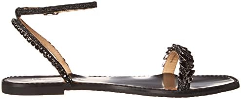 Badgley Mischka Women's KENSY Flat Sandal, Black, 6 | Image 5