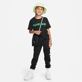 LFC XL 黒シャツ 背面緑アクセント Nike Unisex Kids Shirt Lfc U Nk Repeat Tee, Black, FD1105