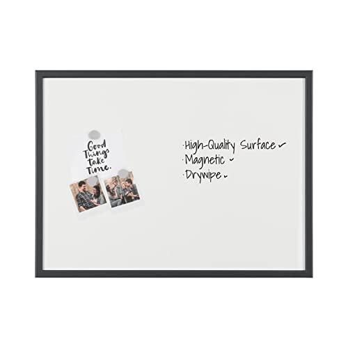 Bi-Office MM03001161 Trocken abwischbare Magnettafel, MDF Rahmen, lackierter Stahl, 60 x 40 cm, schwarz