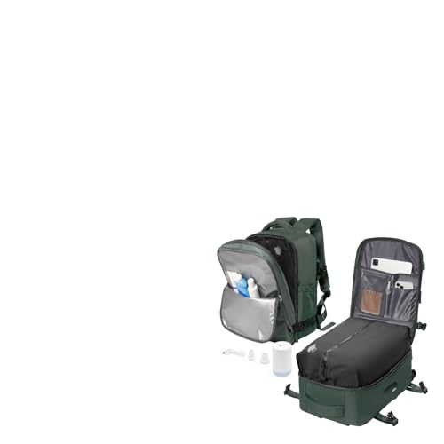 Mochila al vacío verde grande para ropa de invierno y chaquetas acolchadas