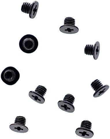 Deal4GO 10-Pack M3 x 3 mm Phillips Flat-Head Screw Replacement for Laptop Bottom case 2.5-inch SATA Hard Drvie SSD Screws (Black)