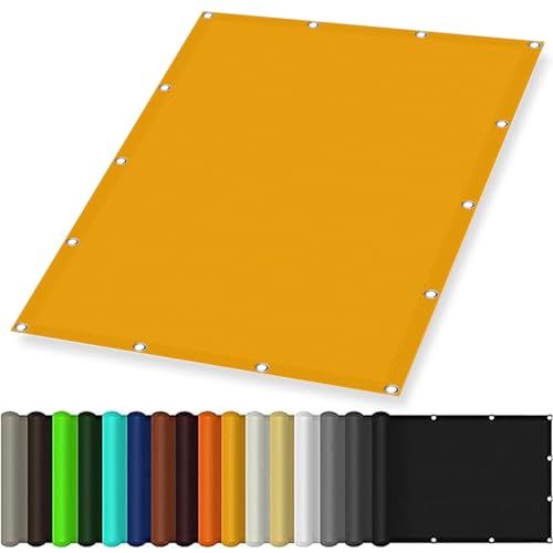 Voile d'ombrage rectangulaire 2 x 2 m protection solaire imperméable jaune