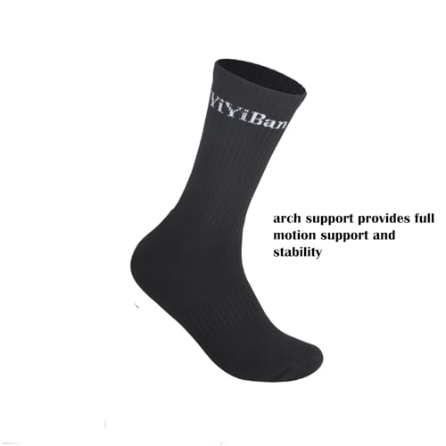 Mens calf socks Cotton Crew Socks Soft and Breathable Socks for Men 3 Pairs3