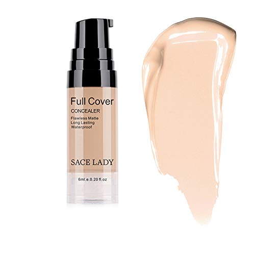 SACE LADY Under Eye Concealer Makeup, Full Coverage Anti-aging Long Lasting Concealer Correctors for Dark Circles Spots Face Make Up