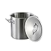 Garnek ze stali nierdzewnej z pokrywą, Garnek kompatybilny ze wszystkimi rodzajami pieców, Garnek ze stali nierdzewnej Garnek do parzenia domowego Garnek do gotowania (rozmiar: 45 * 45 cm (71 l))