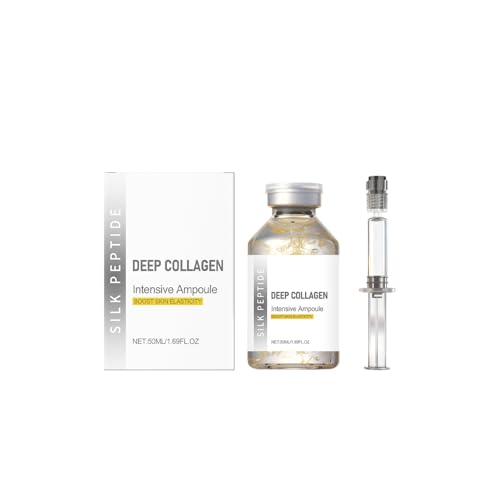 Collagen Ampoule Serum Set: Instantly lifts sagging skin, invisible and waterproof, creates a V-shaped jawline, contains silk peptides to enhance firmness