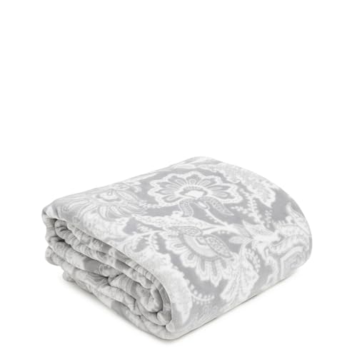 Vera Bradley Women's Plush Throw Blanket - Fleece, Java Gray