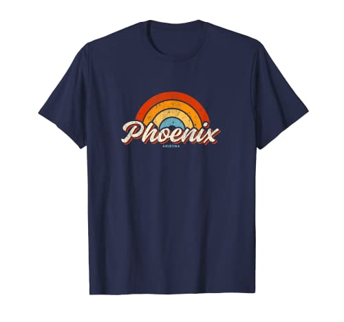 Phoenix Arizona AZ vintage arco iris retro años 70 Camiseta