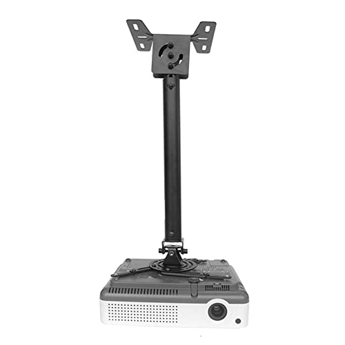 Estante negro para proyector colgador de pared resistente con soporte para teléfono 5