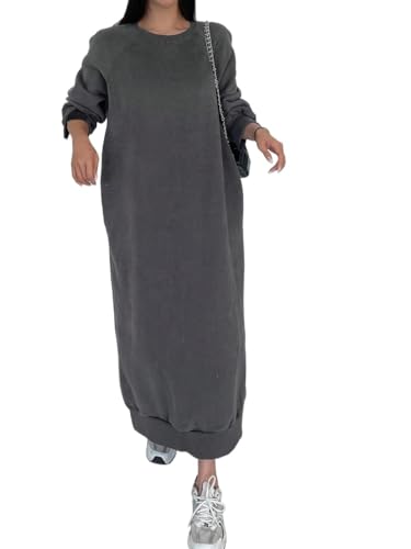 Womens Hoodies Pullover Sport Hoodie Solid Raglan Sleeve Sweatshirt Dress,Long Sleeve