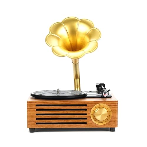 Lecteur de disques vinyles rétro USB, Haut-Parleur, phonographe, Gramophone Vintage en Bois