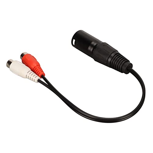 KIMISS XLR Macho a 2 Hembra Y Splitter Cable Micrófono Adaptador de Cable PVC, Aleación de Zinc 3 Pines 0.6 Pies Reducción de Ruido Sonido para Mezcladores Amplificadores de Potencia