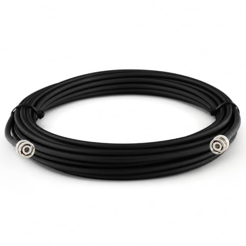12m BNC Male do BNC Male kabel koncentryczny UHF RG8X CB — przedłużacz koncentryczny BNC do BNC 50 Ohm — do radia HAM CB, anteny, miernika SWR, krótkofalarstwa, fal krótkich, RF