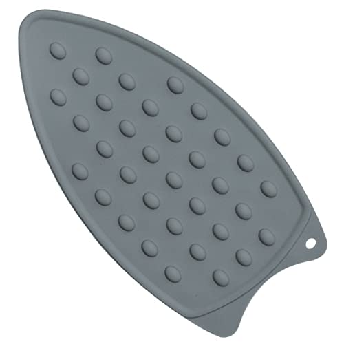 Tangser Multipurpose Silicone Iron Rest Pad for Ironing Board Hot Resistant Mat,Silicone Heat Resistant Iron Rest Pad (grey)