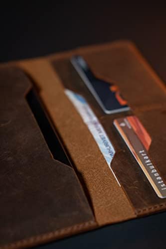 minimal X design Gerçek Deri Telefon Cüzdanı, iphone cüzdanı, samsung galaxy cüzdanı, xiaomi telefon kılıfı, hakiki deri telefon kılıfı, kartlık ve para bölmeli (Taba - Açık Kahverengi) - Görsel 6