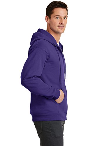 Port & Company - Core Fleece Full-Zip Hooded Sweatshirt M Purple2