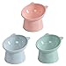 MHADBKH Tilted Raised for Food Bowl Neck for Anti Vomiting 45 Degree Elevated Slanted Stand Bowls