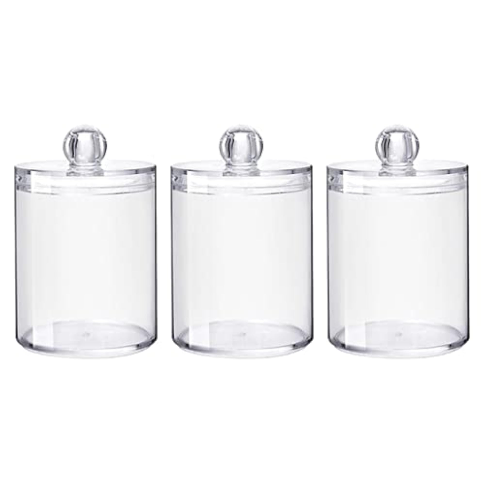 3x Acrylic Organizer Makeup Cotton Pad Swab Holder Storage Box