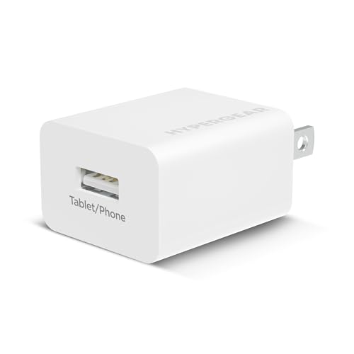 12W One Port USB-A Wall Charger Block (2.4A) Compact Portable Type A Adapter Cube for iPhones, Galaxy, Note 20 & More - International Travel-Ready by HyperGear - Used condition - US$5.57