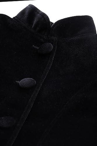 Image of Leather Retail Long Winter Wear Velvet Jacket For Women