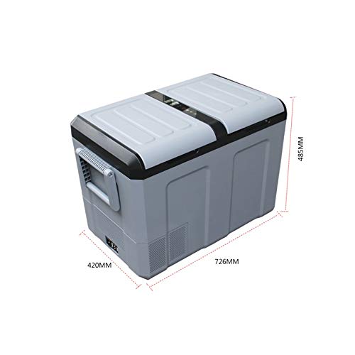 DieffematicBX Minilodówka 52L Lodówka samochodowa, samochód podwójny, sprężarka do drzwi, lodówka/zamrażarka/zamrażarka 12V 24V