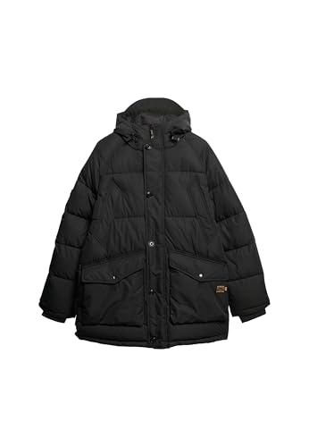 Superdry Men's Expedition Quilted Parka, black, XL