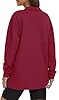 APEIYU Ladies Sweatshirts Long Sleeve Tops for Women Sweatshirts V Neck Half Zip Loose Sweatshirts Casual Knit Pullover Wine Red XXL #3