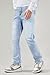 Heyfanee Mens Slim Fit Jeans Stretch Denim Pants for Men Slim Leg Light Blue 33x32