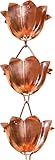 Monarch Pure Copper Lotus Rain Chain, 8-1/2-Feet Length