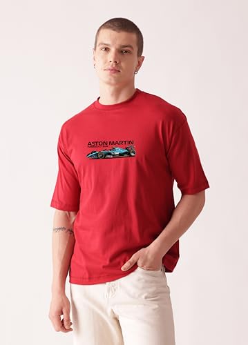 Image of Unisex Cotton T-Shirt from ula 1 Supercar Speed Graphic Print Oversized Fit