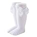 Geagodelia Calzini Bambini Neonati con Fiocco al Ginocchio Calze Lunghi Bambina Calzettoni Ragazze Calzini Vintage di Cotone Alti Tubo Autunnali e Invernali Unisex