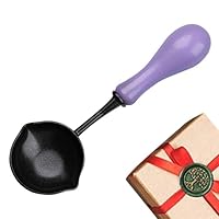 Artibetter Wachssiegel Löffel Holz Metall - Schmelzlöffel Für Siegellack Einladungen Geschenke