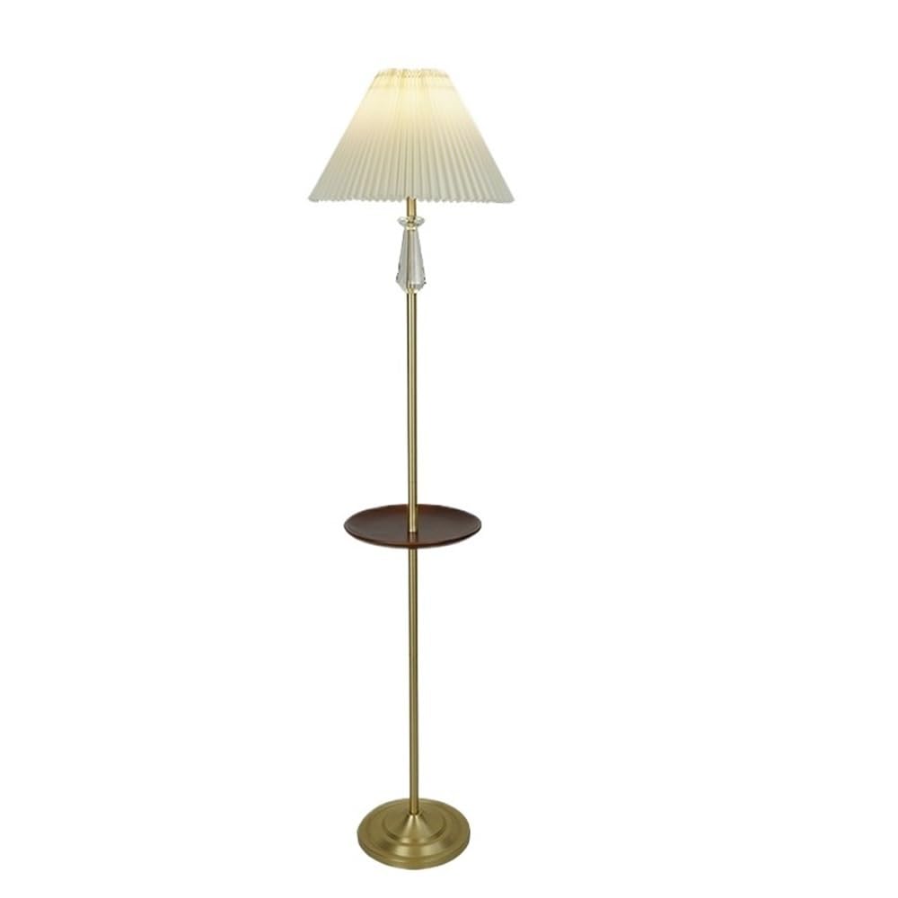 Kp6xLf3gT Corner Standing Lamp White/red Pleated Lampshade Floor Lamp Living Room Sofa Bedroom Decorative Ornaments Standing Light(White)