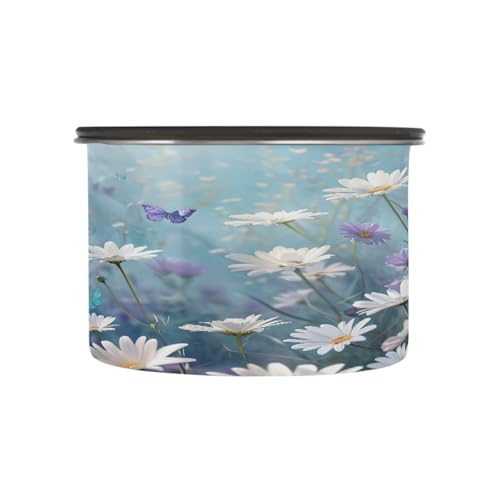 Contenedor al vacío para café Qilmy Daisy 17 oz acero inoxidable