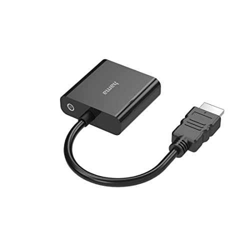 Hama HDMI Male to VGA Female Converter Cable with Audio 3.5mm Jack 15cm Black 10 Year Warranty - Image 2