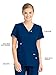 Grey's Anatomy Women's Junior Fit 3 Pocket Mock Wrap Scrub Top, Indigo, Small