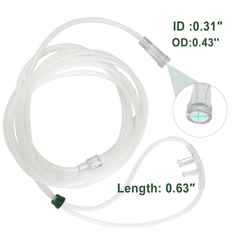 Globalroll Adult Standard Nasal Cannula, 8.67 Ft Cannula Nasal Tubing For Oxygen, Highly Visible Soft Kink Resistant Nasal Oxygen Cannula For Adult (10 Pack) #TOP3