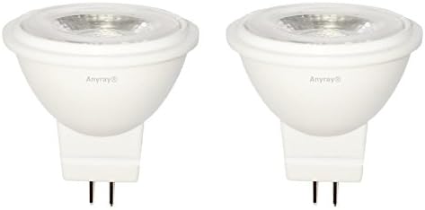 Anyray 2-LED 3W Light Bulbs MR11 12Volt Fiber Optic Christmas Trees Light Bulb 10W 12V (Cool White)