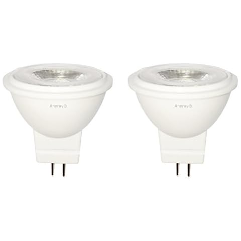 Anyray 2-LED 3W Light Bulbs MR11 12Volt Fiber Optic Christmas Trees Light Bulb 10W 12V (Warm White) Cover