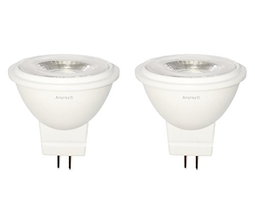 Anyray 2-Led 3W Light Bulbs Mr11 12Volt Fiber Optic Christmas Trees Light Bulb 10W 12V (Warm White) #TOP1