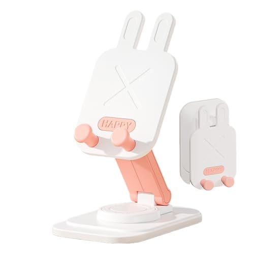 Support pour téléphone portable - Support rotatif à 360 ° - Support de bureau durable - Écran de smartphone mains libres - Organisateur de gadgets léger idéal pour les bureaux, les cuisines et les