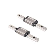 MGN9 Linear Rail 350mm 13.78" 2PCS MGN9 Miniature Linear Motion Slide Rail + 2PCS MGN9H 9mm Linear Sliding Bearing Carriage Block Black for 3D Printer and CNC Machine