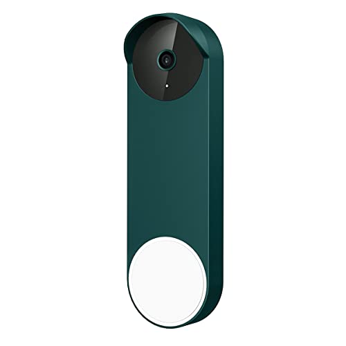 honecumi Silikonowe etui do dzwonka do drzwi Google Nest (zasilane bateriami), silikonowe etui, etui ochronne, ochrona przed deszczem, kompatybilne z Google Nest Doorbell (wersja na baterie), obudowa