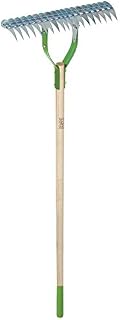 AMES 2915100 Adjustable Self-Cleaning Thatch Rake with Hardwood Handle, 61-Inch